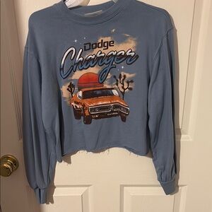 Blue Dodge Charger Graphic Sweatshirt